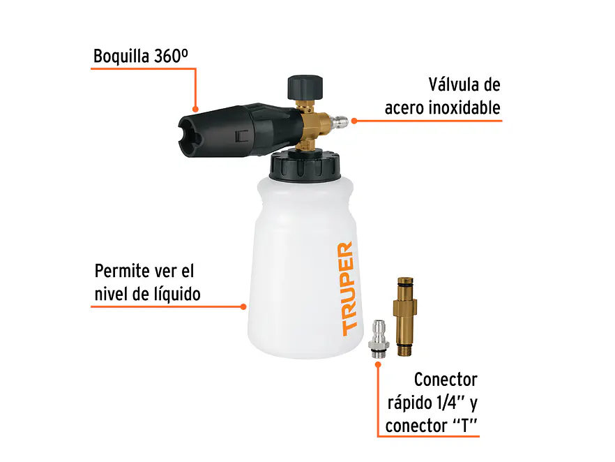 Cañón de Espuma Truper 102403, para Hidrolavadora - Foto 2 | aztools.co