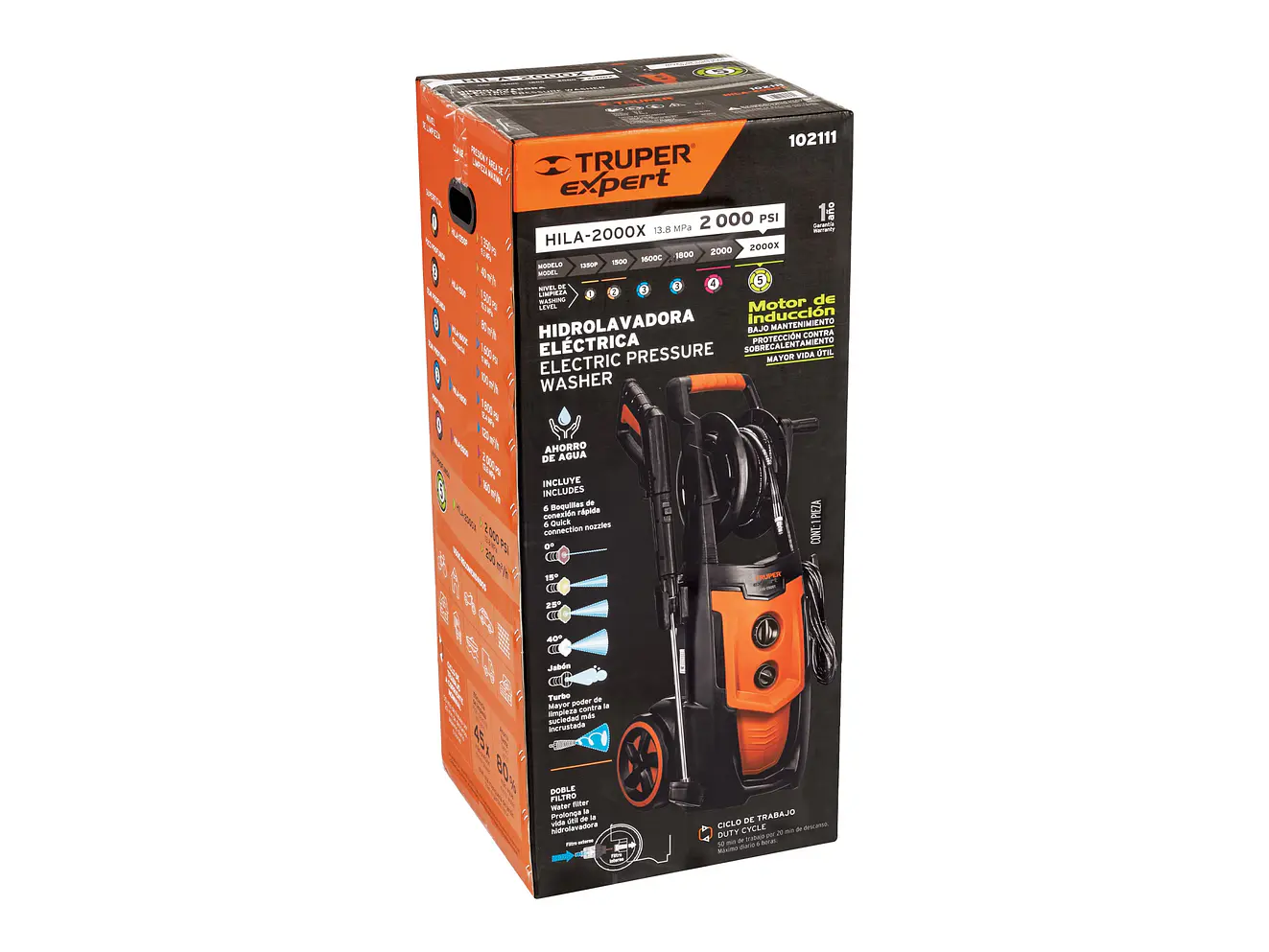 Hidrolavadora Eléctrica Truper 102111, 2000 PSI, con Motor de Inducción - Foto 6 | aztools.co