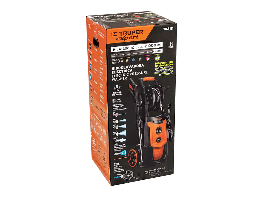 Hidrolavadora Eléctrica Truper 102111, 2000 PSI, con Motor de Inducción - Foto 6 | aztools.co