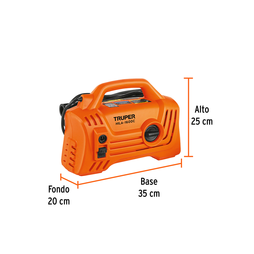 Hidrolavadora eléctrica Truper 102795 compacta 1600 PSI,  3