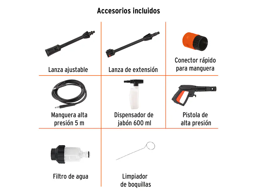 Hidrolavadora eléctrica Truper 102795 compacta 1600 PSI,  - Foto 4 | aztools.co