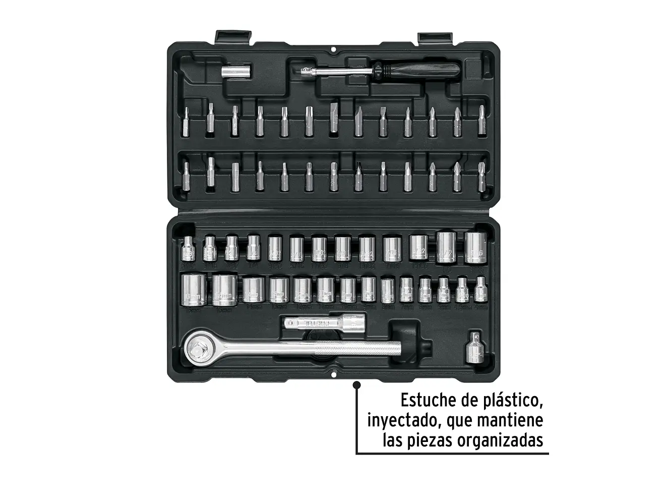 Juego de 60 Herramientas Pretul 26090, 1/4