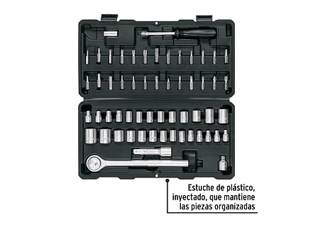 Juego de 60 Herramientas Pretul 26090, 1/4