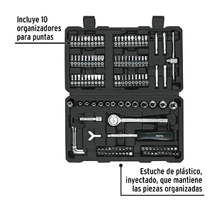 Juego de 130 Herramientas Pretul 26091, 1/4