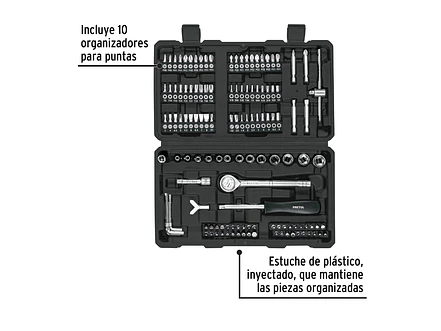 Juego de 130 Herramientas Pretul 26091, 1/4