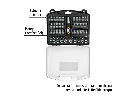 Juego de 81 Herramientas Pretul 23972, 1/4