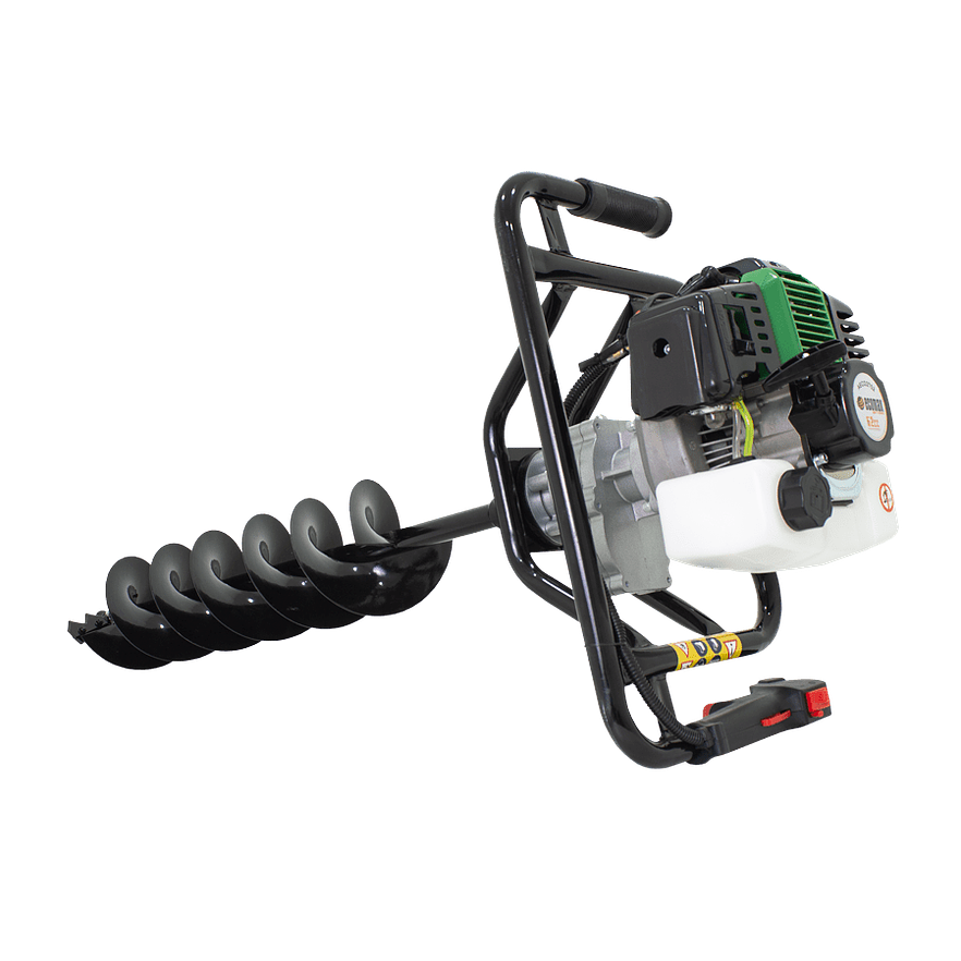 Ahoyadora Taladro de Tierra Ecomax AECO2T52-B15-10 Gasolina 2T, 52 cc, Incluye Barrenos 10 y 15cm 2