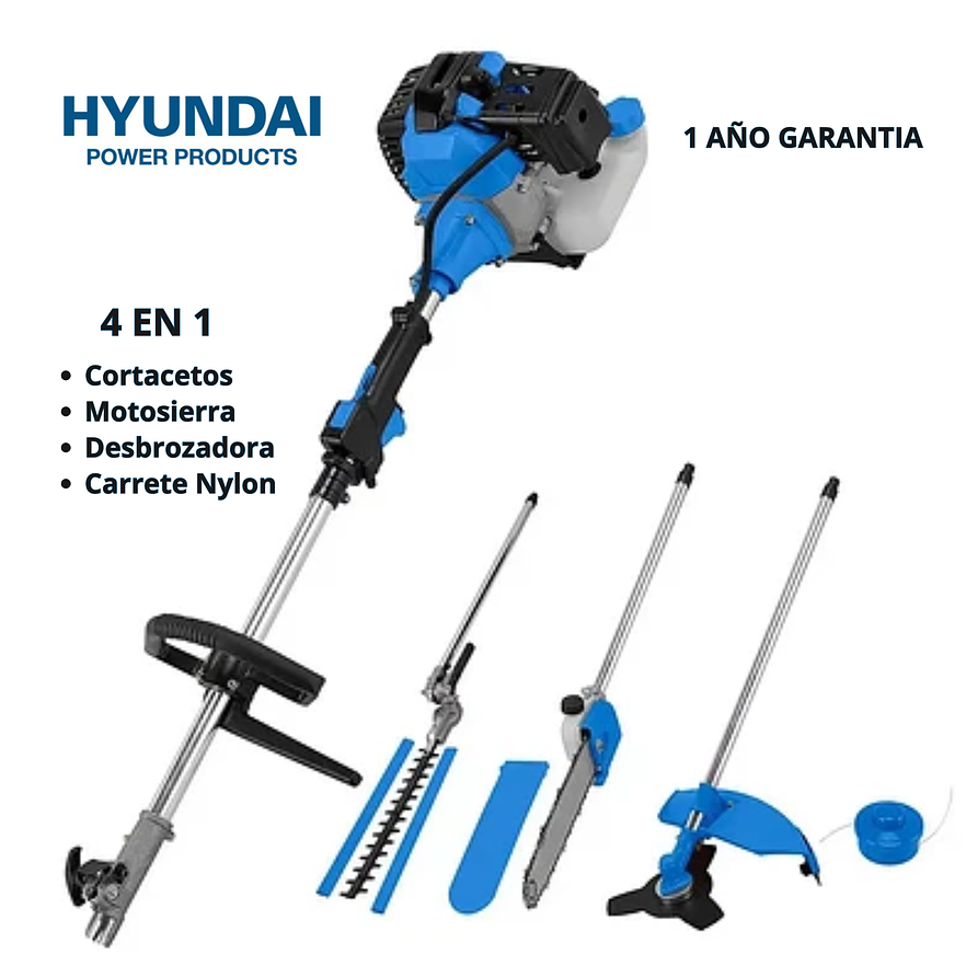 Guadañadora Multifuncional Hyundai HYLDMT350 4 en 1, 1.2 HP, 33 cc 2