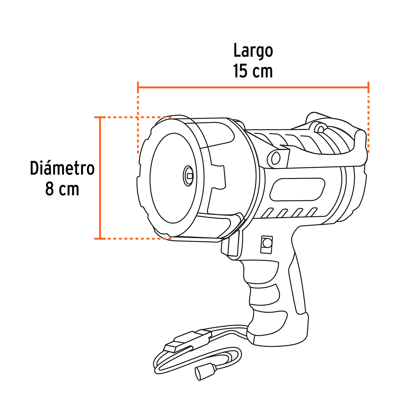 Lámpara Reflectora LED Truper 102418, Recargable, 2000 lm 3