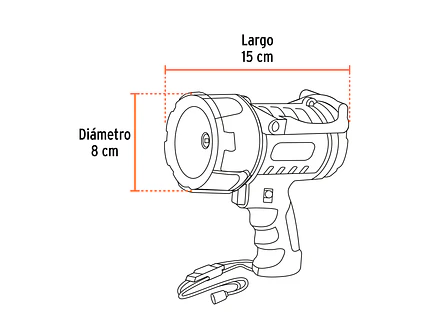 Lámpara Reflectora LED Truper 102418, Recargable, 2000 lm - Foto 3 | aztools.co