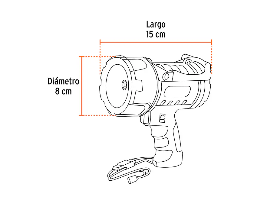 Lámpara Reflectora LED Truper 102418, Recargable, 2000 lm - Foto 3 | aztools.co