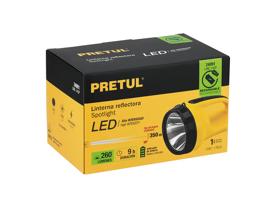 Lámpara reflectora de LEDS Pretul 24091, recargable, 145 lm,  - Foto 7 | aztools.co