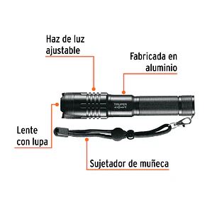 Linterna Recargable Truper 16777, de Aluminio, 310 lm