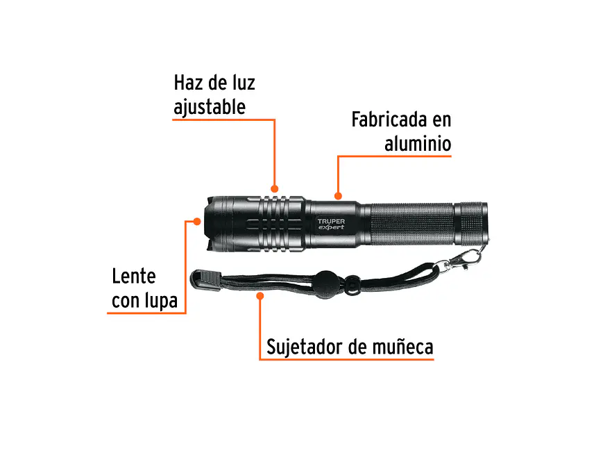Linterna Recargable Truper 16777, de Aluminio, 310 lm - Foto 2 | aztools.co