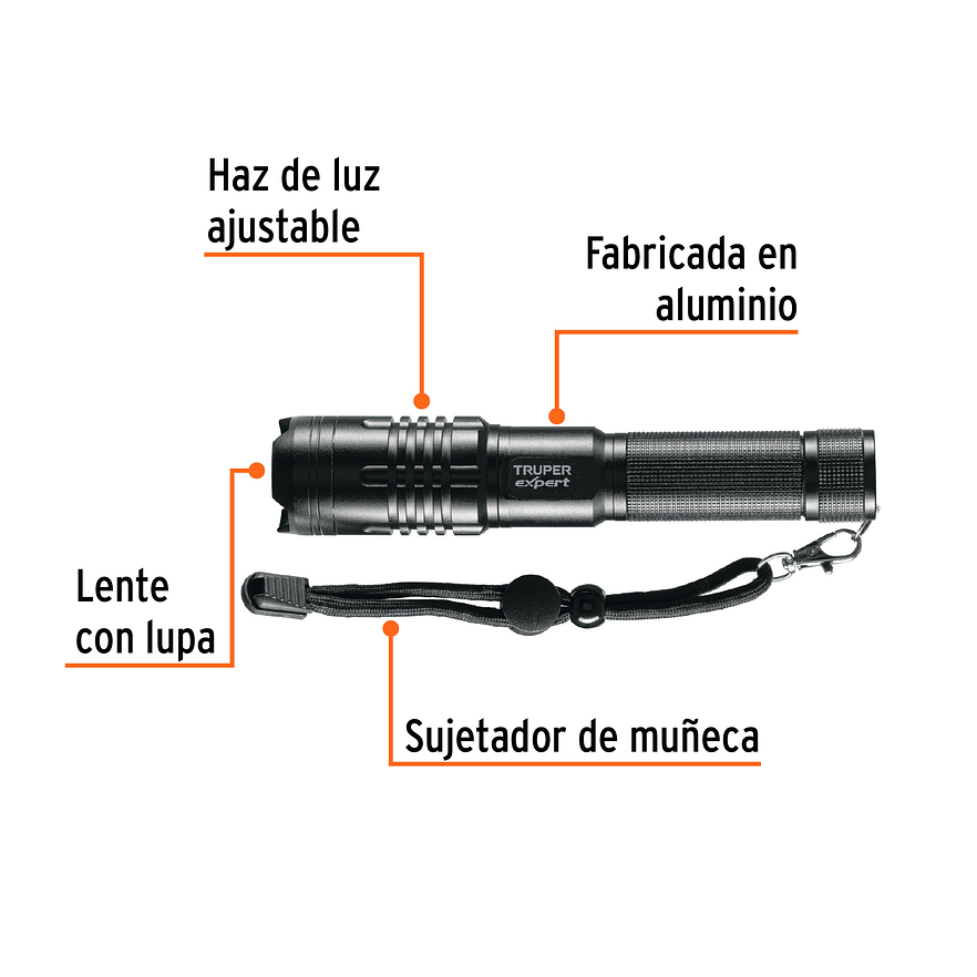 Linterna Recargable Truper 16777, de Aluminio, 310 lm 2