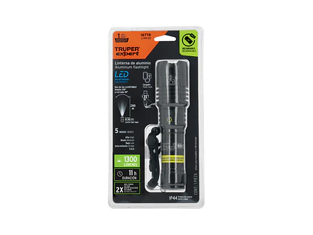 Linterna LED Recargable Truper 16778, de Aluminio, 1,300 lm - Foto 8 | aztools.co