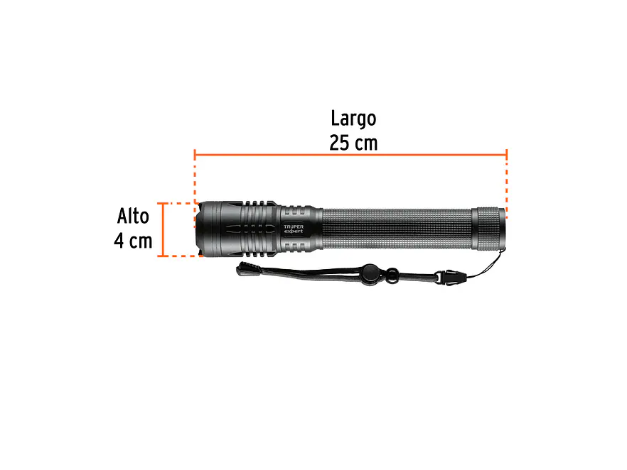 Linterna LED Recargable Truper 16779, de Aluminio, 2,000 lm - Foto 3 | aztools.co