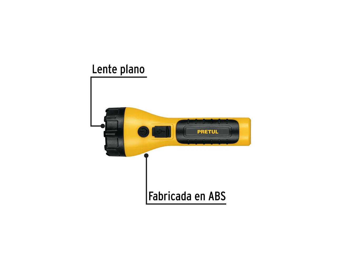 Linterna Plástica de LED Pretul 26102, Recargable, 180 lm - Foto 3 | aztools.co