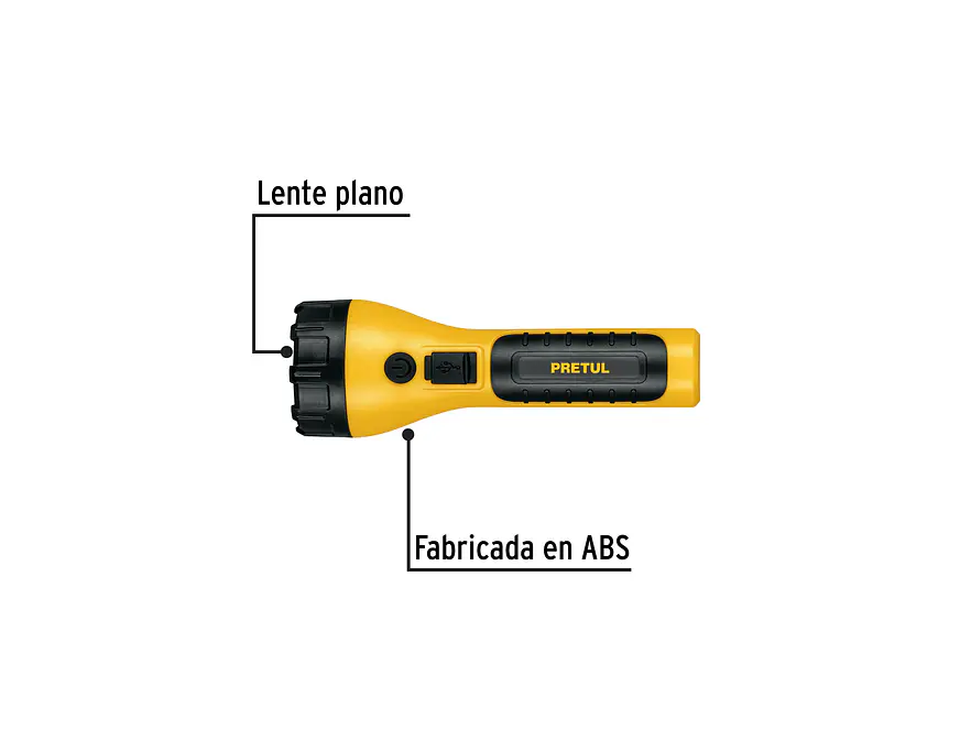 Linterna Plástica de LED Pretul 26102, Recargable, 180 lm - Foto 3 | aztools.co