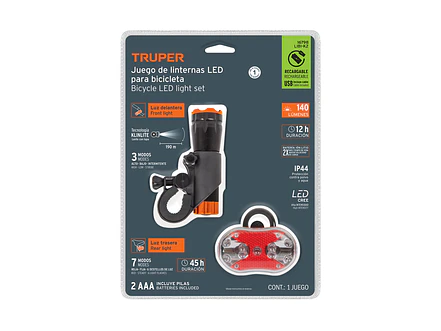 Juego de Luces para Bicicleta Truper 16798 - Foto 6 | aztools.co