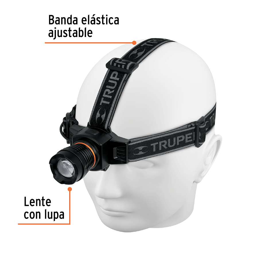 Linterna tipo minero con LEDS Truper 16716, recargable, 120 lm  6