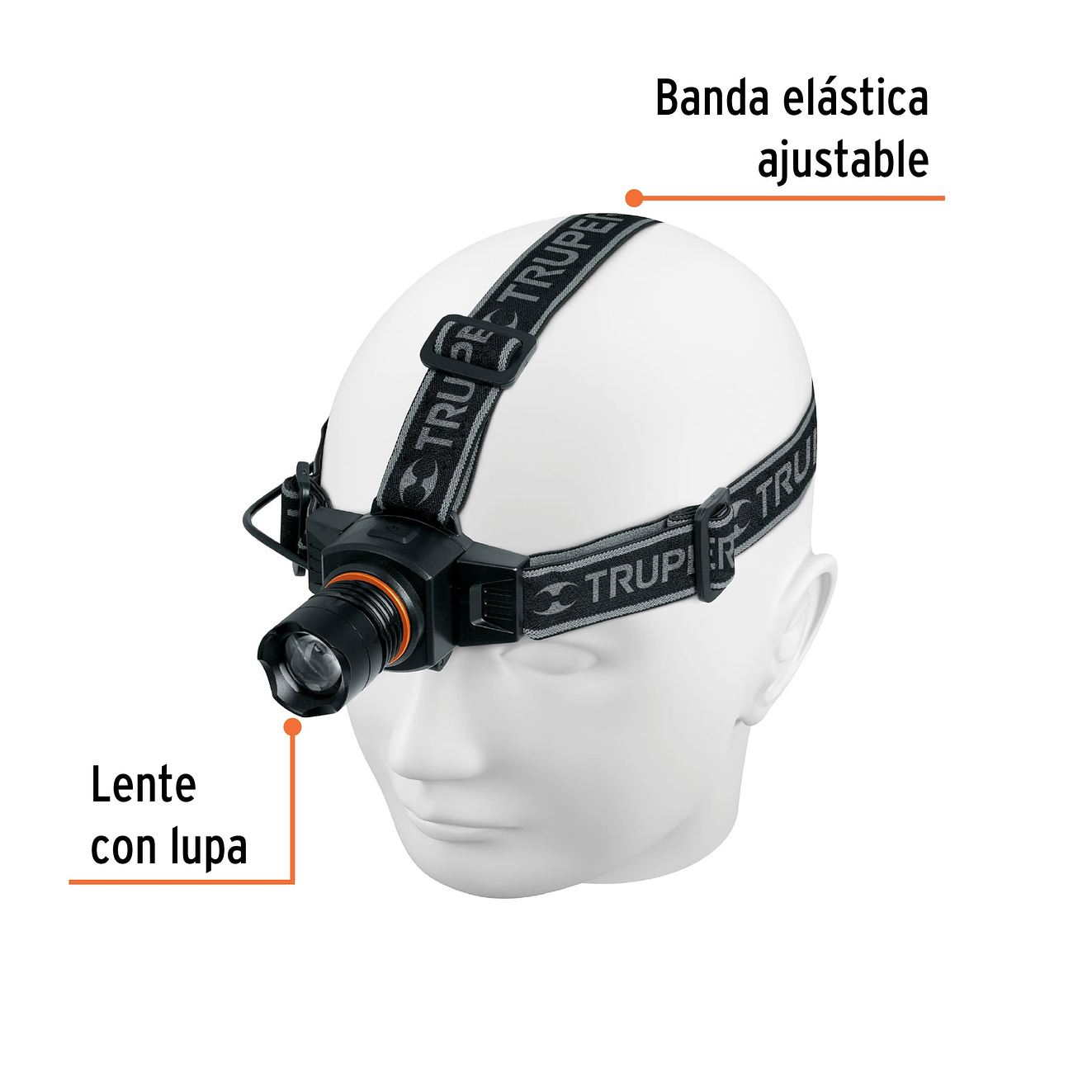 Linterna tipo minero con LEDS Truper 10617, recargable, 60 lm  5