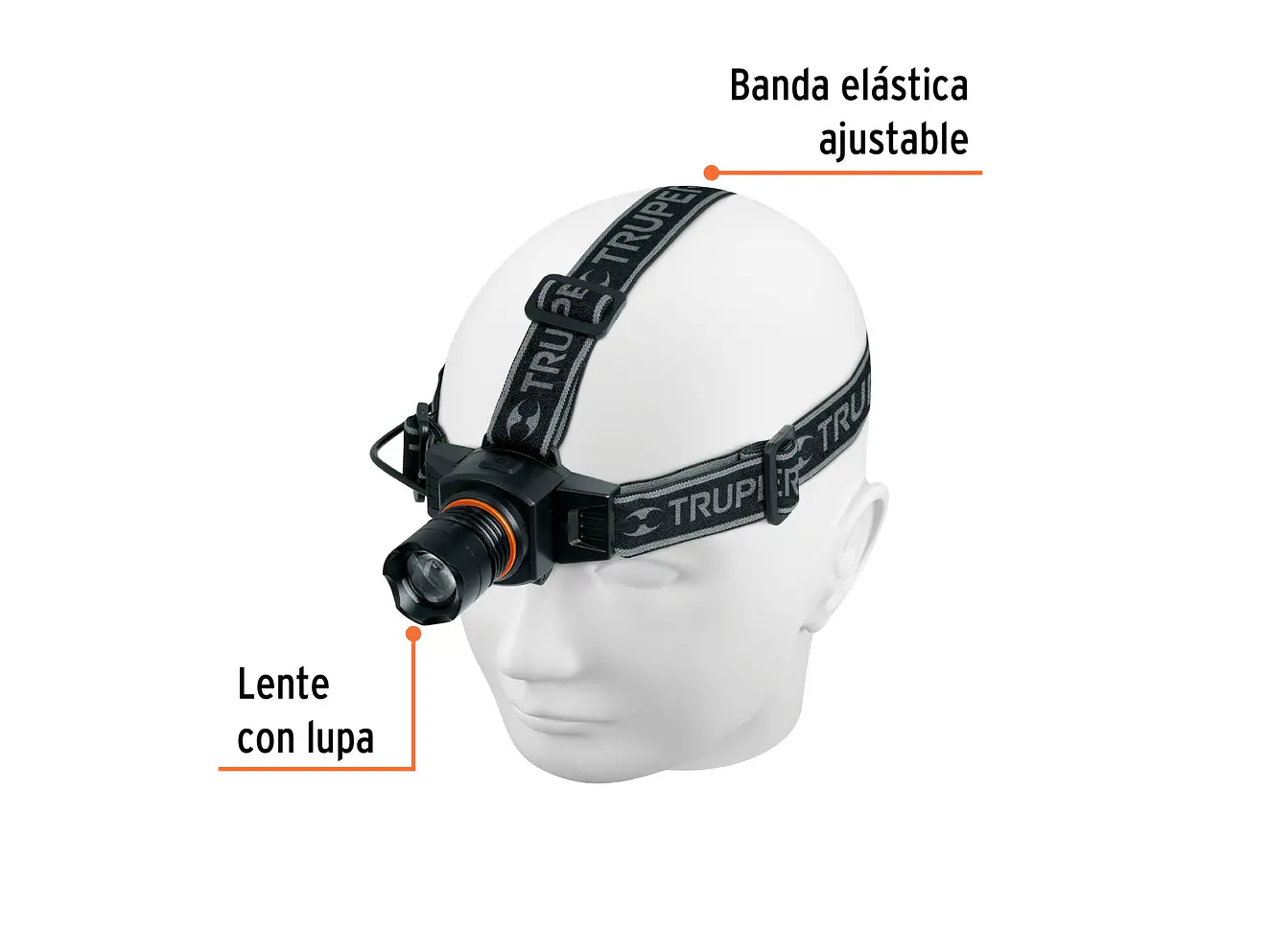 Linterna tipo minero con LEDS Truper 10617, recargable, 60 lm  - Foto 5 | aztools.co