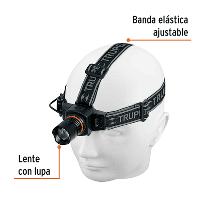 Linterna tipo minero con LEDS Truper 10617, recargable, 60 lm  5