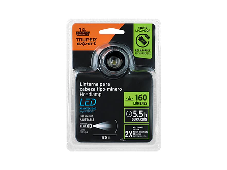 Linterna tipo minero con LEDS Truper 10617, recargable, 60 lm  - Foto 7 | aztools.co