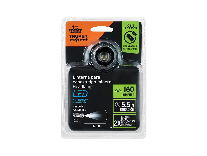 Linterna tipo minero con LEDS Truper 10617, recargable, 60 lm  - Foto 7 | aztools.co