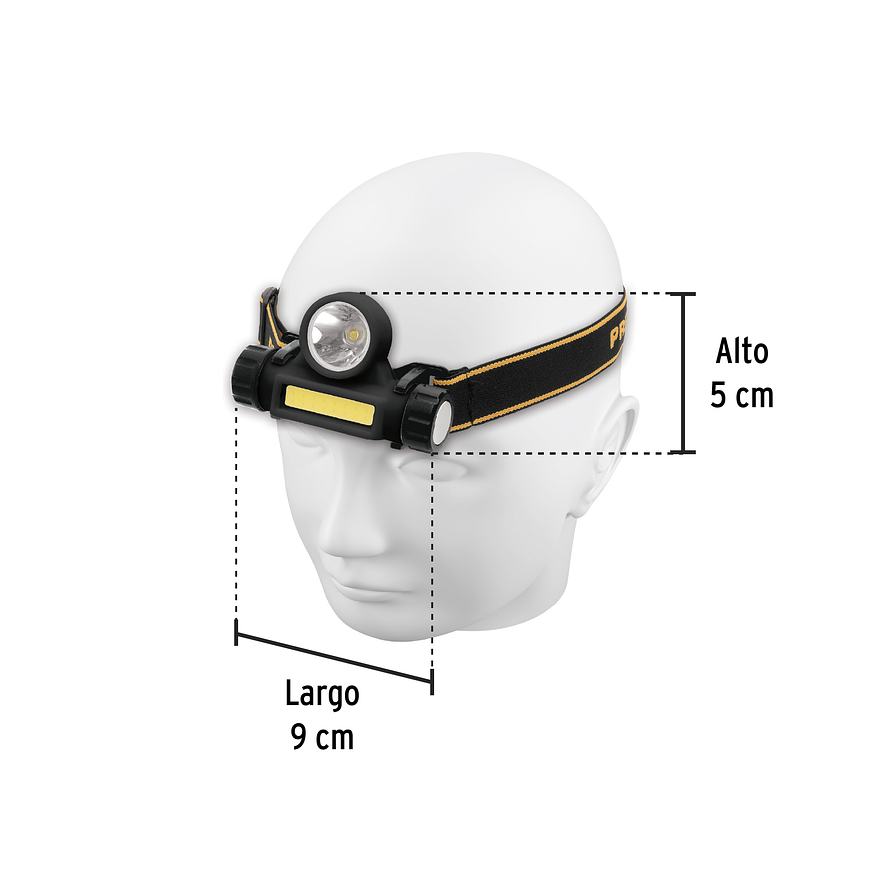 Linterna de Minero LED Pretul 28256, Recargable, 180 lm, con Imán 3
