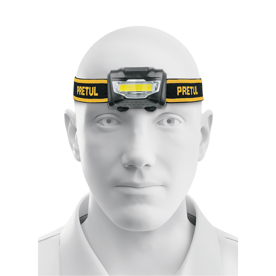 Linterna de minero LED 100 lm Pretul 27083 de 3 pilas AAA,  1