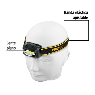 Linterna de minero LED 100 lm Pretul 27083 de 3 pilas AAA, 