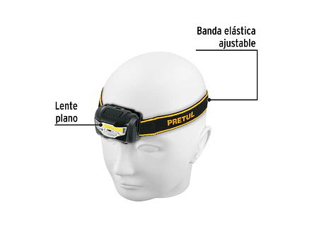Linterna de minero LED 100 lm Pretul 27083 de 3 pilas AAA,  - Foto 2 | aztools.co