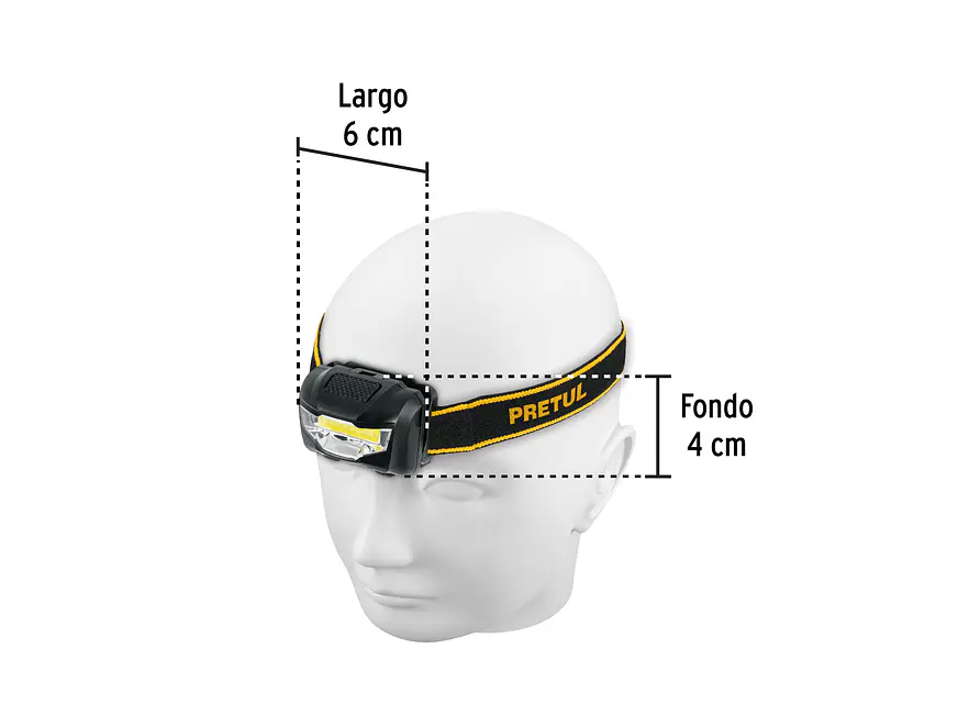 Linterna de minero LED 100 lm Pretul 27083 de 3 pilas AAA,  - Foto 6 | aztools.co