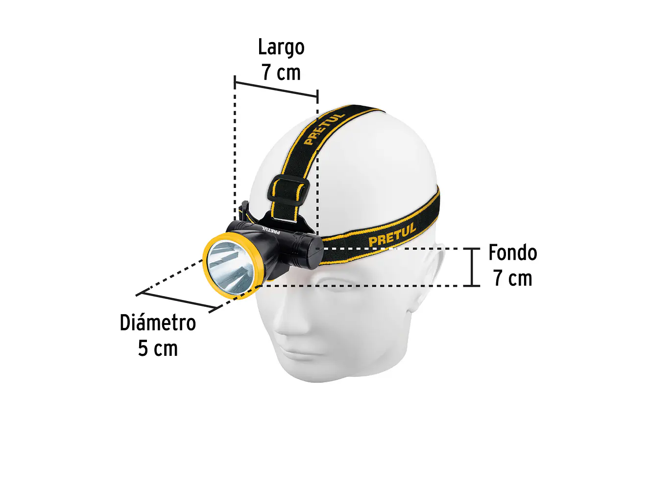 Linterna de minero LED 95 lm Pretul 29088, recargable, - Foto 3 | aztools.co