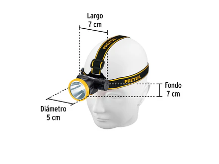 Linterna de minero LED 95 lm Pretul 29088, recargable, - Foto 3 | aztools.co