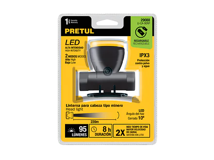Linterna de minero LED 95 lm Pretul 29088, recargable, - Foto 8 | aztools.co