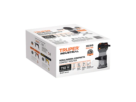Router, Rebajadora, compacto Truper 102315 710W, 3/4 HP, Industrial - Foto 4 | aztools.co