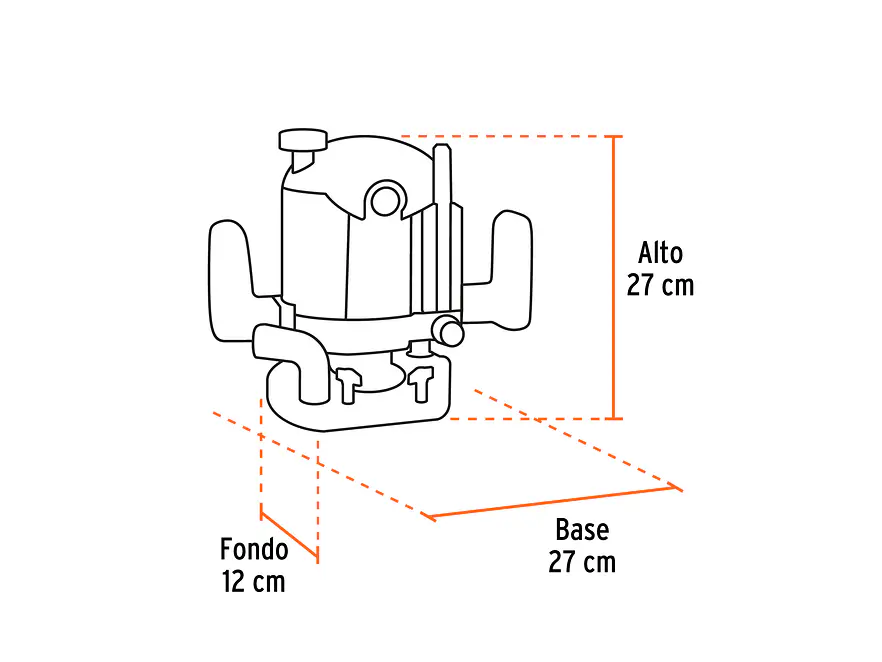 Ruteadoras industrial Truper 16610 1-3/4 hp  - Foto 3 | aztools.co