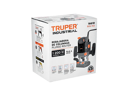 Ruteadoras industrial Truper 16610 1-3/4 hp  - Foto 4 | aztools.co