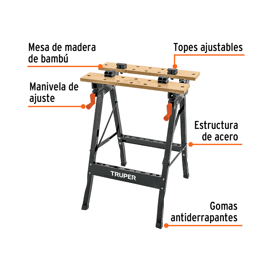 Mesa de Trabajo Truper 103318 100 kg | Plegable  2