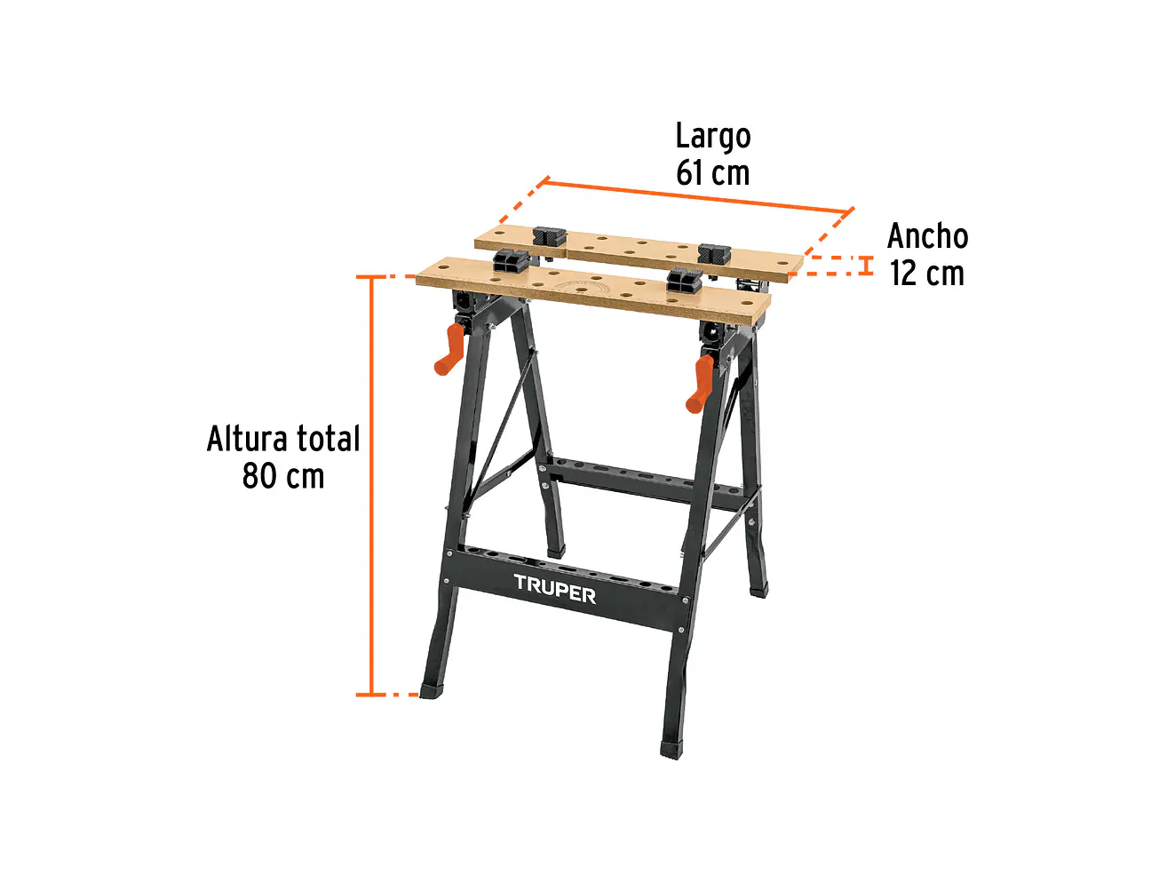 Mesa de Trabajo Truper 103318 100 kg | Plegable  - Foto 3 | aztools.co