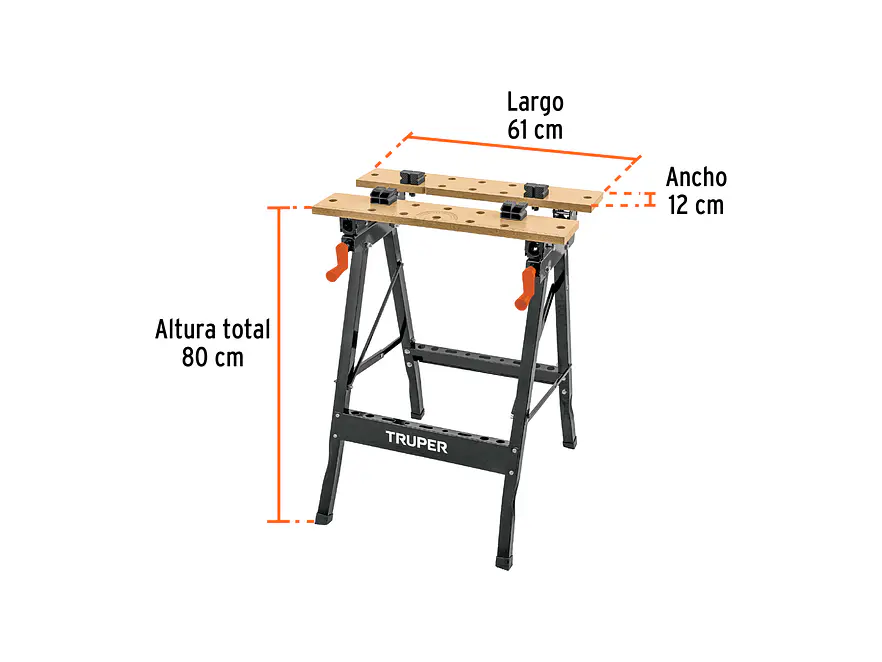 Mesa de Trabajo Truper 103318 100 kg | Plegable  - Foto 3 | aztools.co
