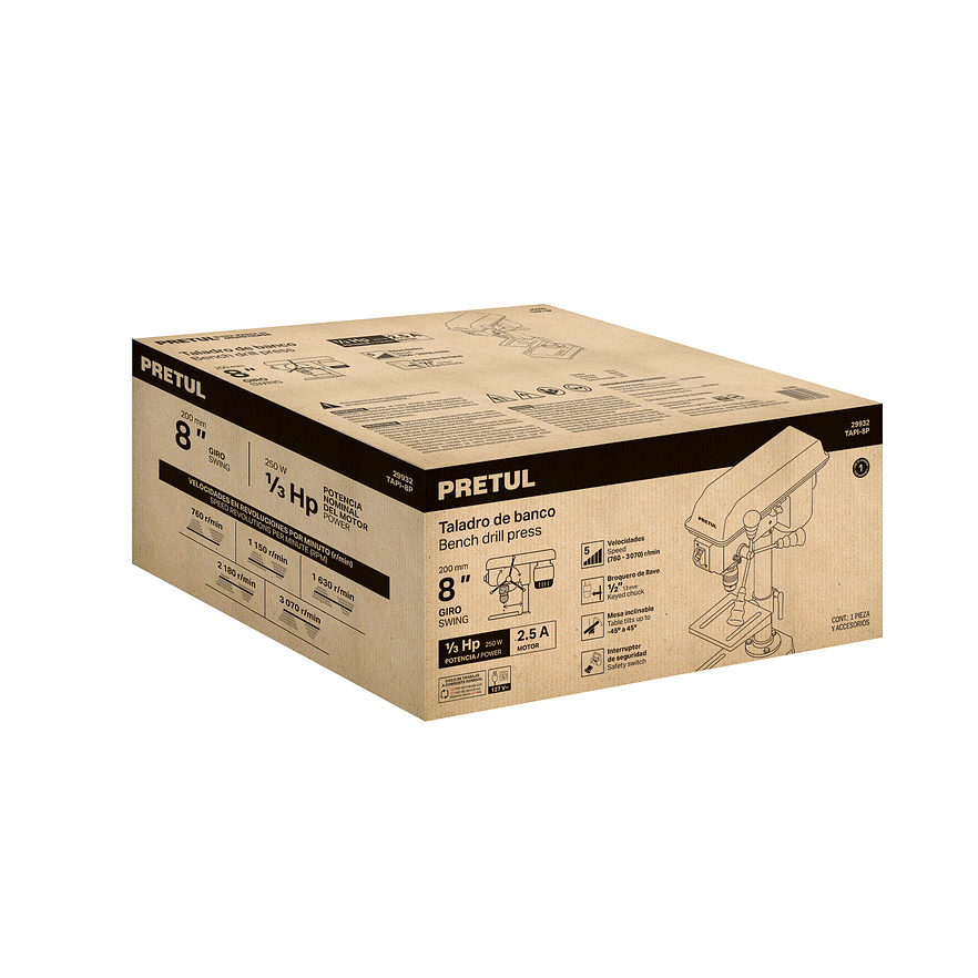 Taladro de Banco Pretul 29932, 8