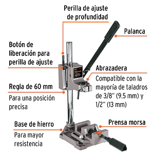 Soporte Vertical para Taladro Truper 102272, 3/8
