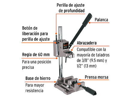 Soporte Vertical para Taladro Truper 102272, 3/8