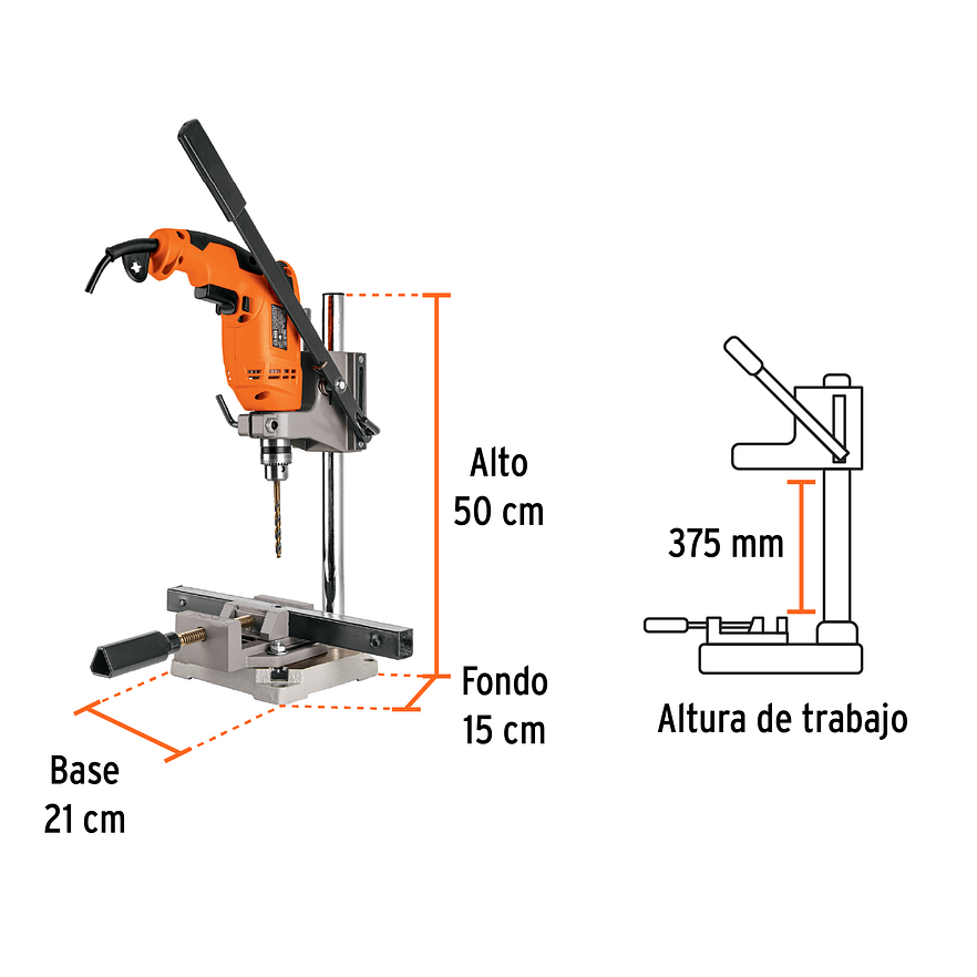Soporte Vertical para Taladro Truper 102272, 3/8