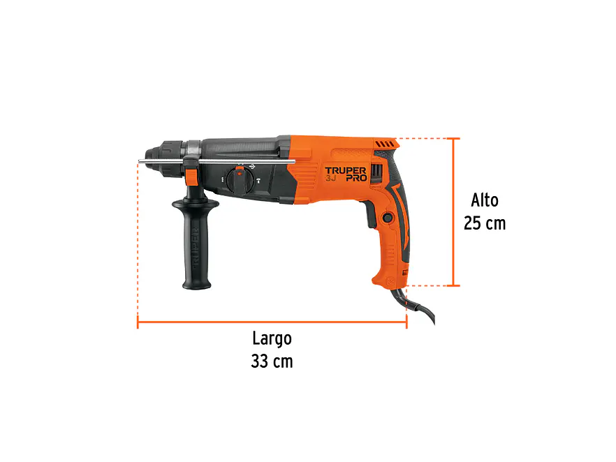Taladro Percutor SDS Plus Truper 103066, 3.2 J, 800W - Foto 3 | aztools.co