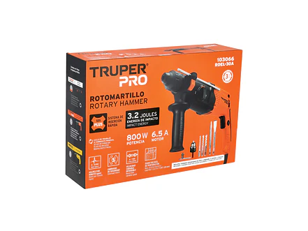Taladro Percutor SDS Plus Truper 103066, 3.2 J, 800W - Foto 5 | aztools.co